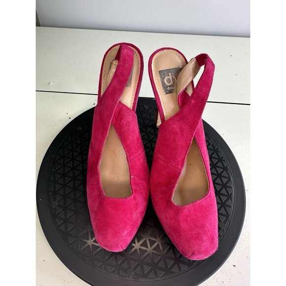 Dolce Vita Bright Pink Suede Strappy Platform Heels Sexy Barbiecore Sz 8.5 - Picture 2 of 8